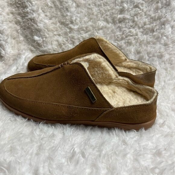 Bear Paw Bruce Men suede slippers wool blend lining sheepskin footbed SZ10 - Picture 1 of 9